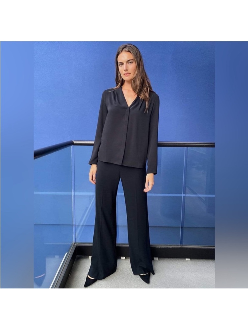 Babaton Black Power blouse, Small